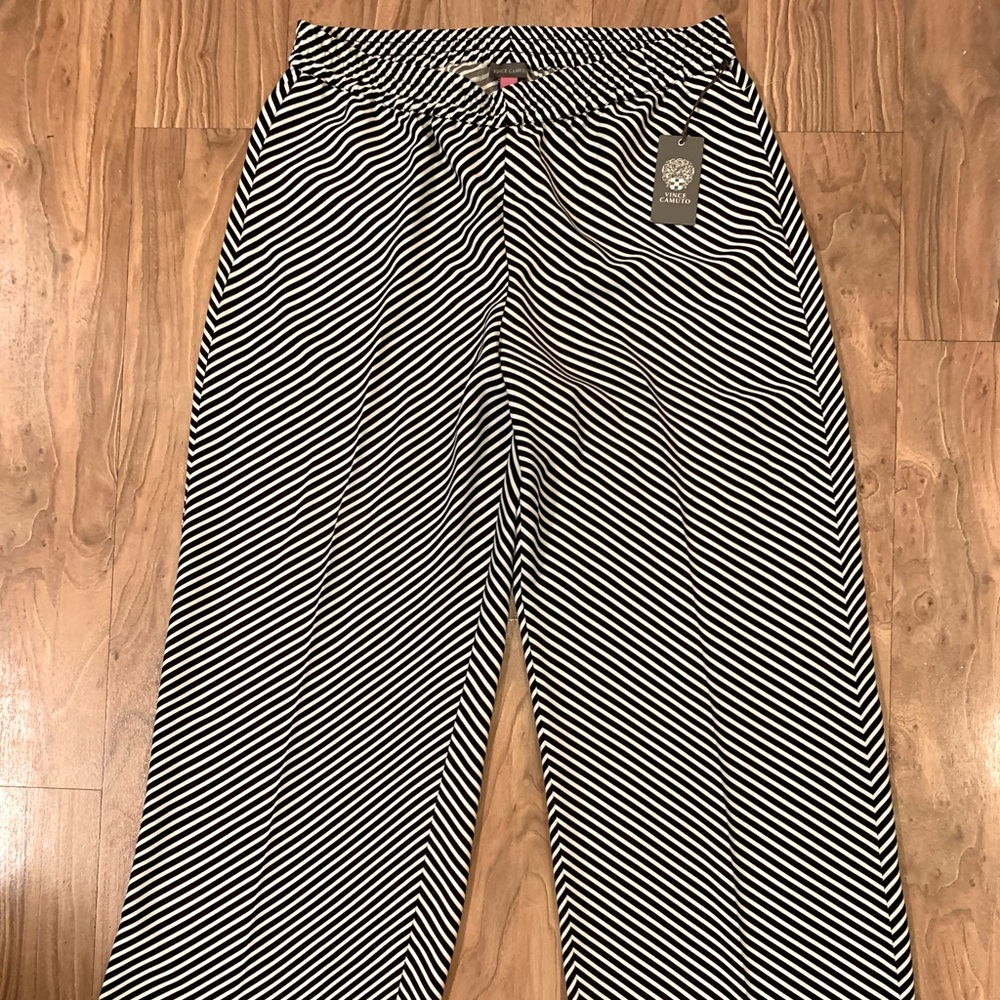 Vince Camuto Black and White Wide Leg Pants